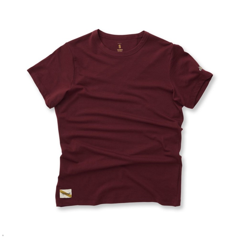 Tracksmith Harrier T-Shirt Damen Bordeaux | 506YEKRFD