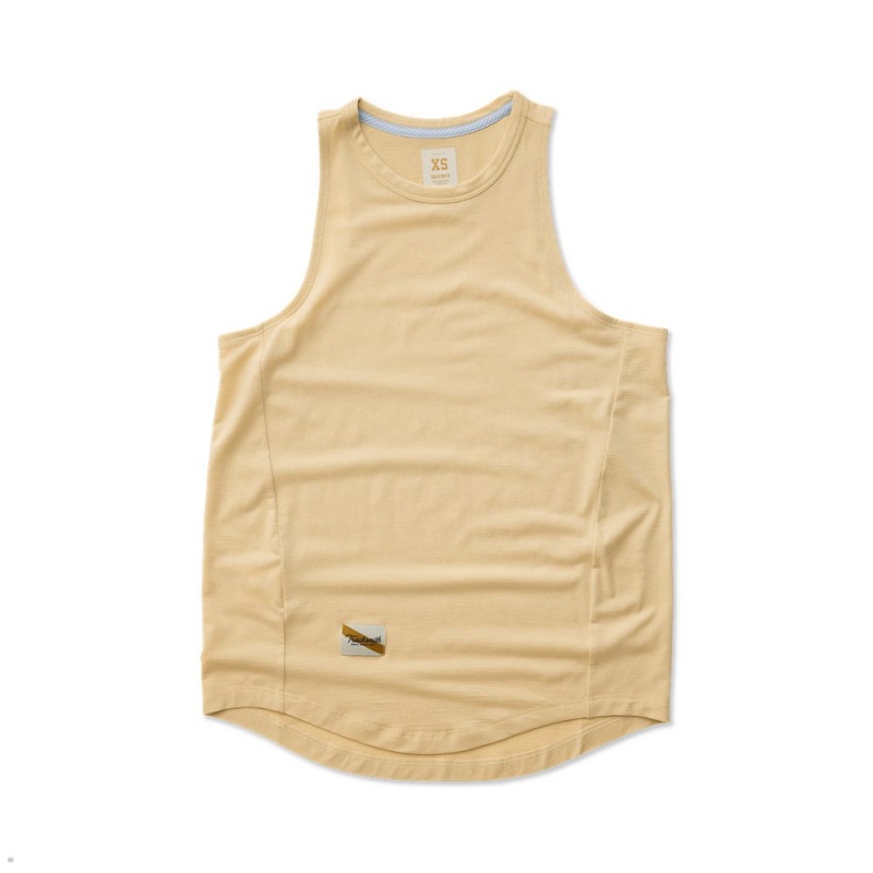 Tracksmith Harrier Tanktop Damen Beige | 560RMTFUS