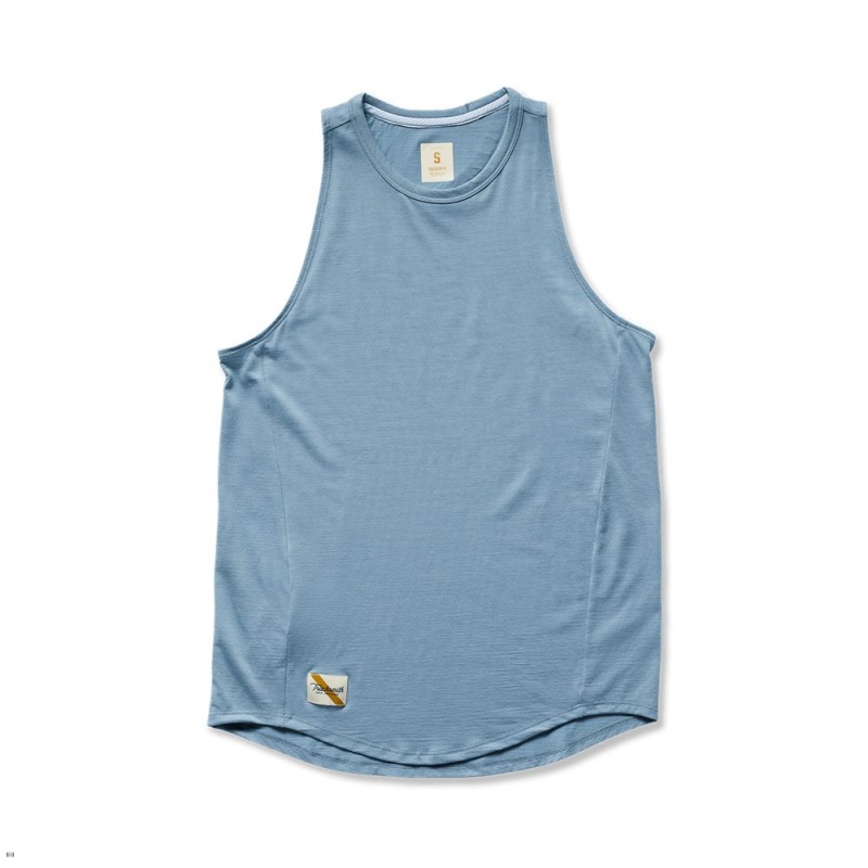 Tracksmith Harrier Tanktop Damen Blau | 683DQOXSY