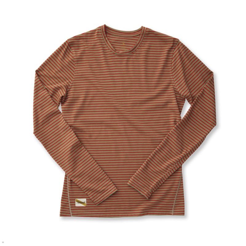 Tracksmith Horizon Long Sleeve Hemd Herren Braun | 906CZGTPV