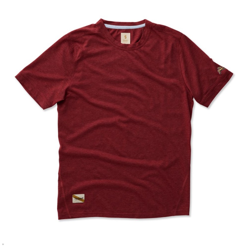 Tracksmith Horizon T-Shirt Herren Rot | 124WPQKSX