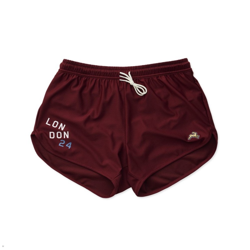 Tracksmith London Kurze Hose Herren Bordeaux | 426TVIUZG