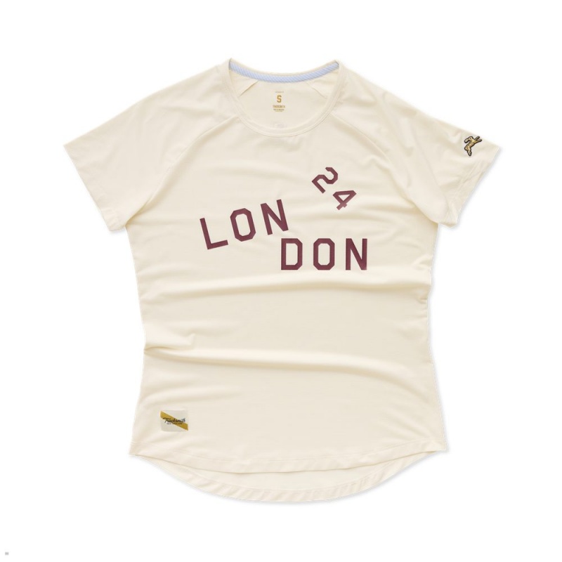 Tracksmith London T-Shirt Damen Weiß | 627KXUGHQ