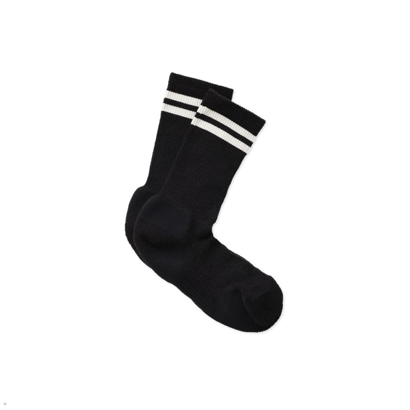 Tracksmith Merino Tube Socken Schwarz Weiß | 346CEDQSI