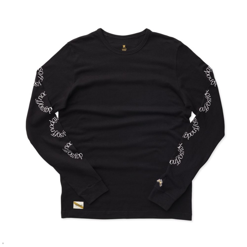 Tracksmith No Days Off Long Sleeve Hemd Herren Schwarz | 276LEQNCT