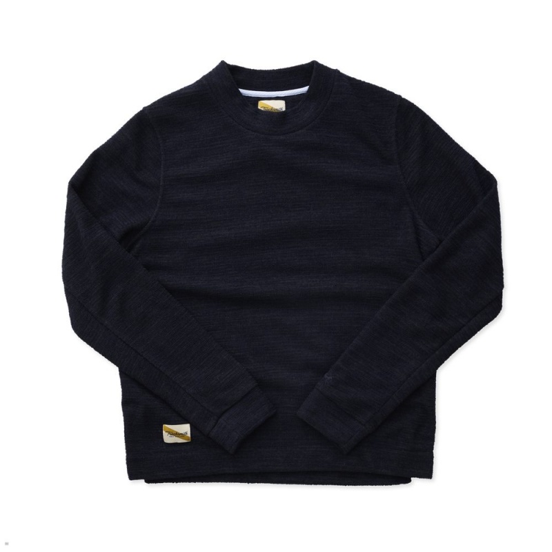 Tracksmith Rapid Transit Crew Sweatshirt Damen Navy | 962NYGJVL