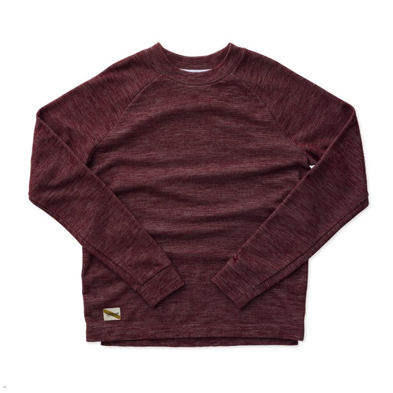 Tracksmith Rapid Transit Crew Sweatshirt Herren Bordeaux | 430HOLZAF