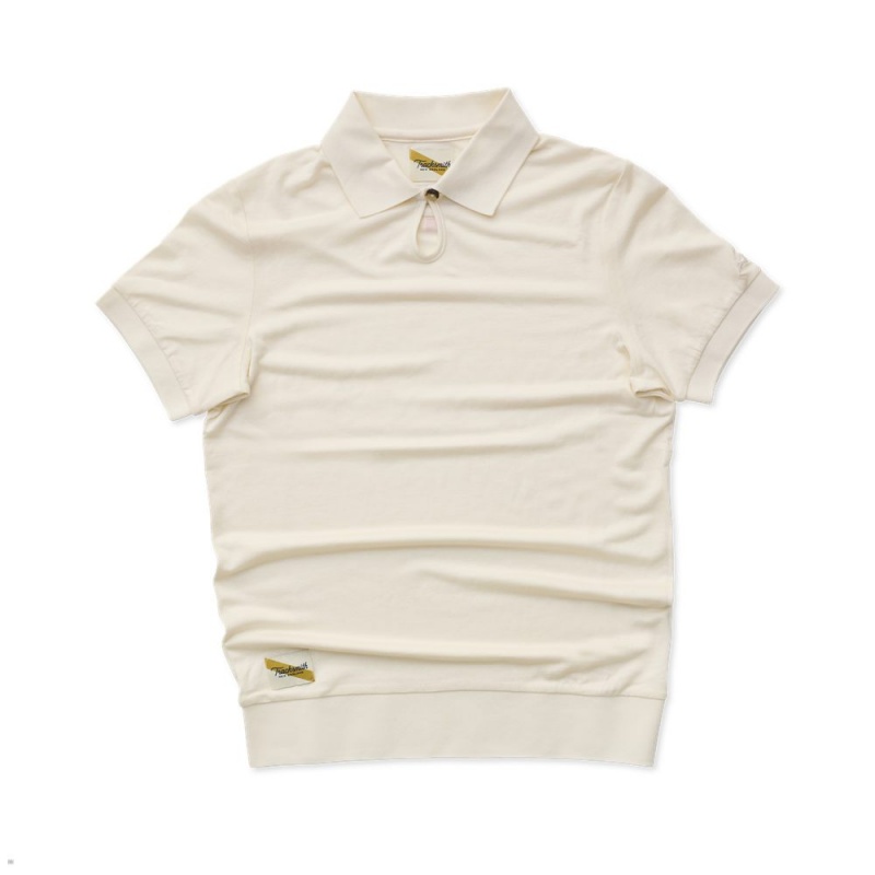 Tracksmith Rapid Transit Polo Hemd Damen Weiß | 473JBKXIO