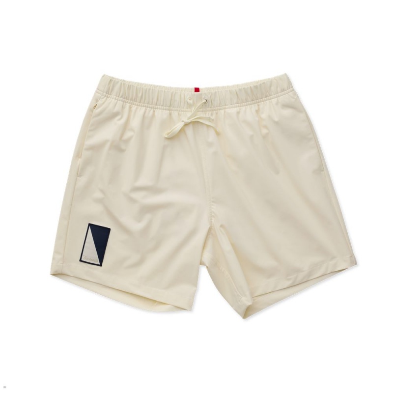 Tracksmith Run Cannonball Run Kurze Hose Herren Weiß Navy | 207DSEOHU