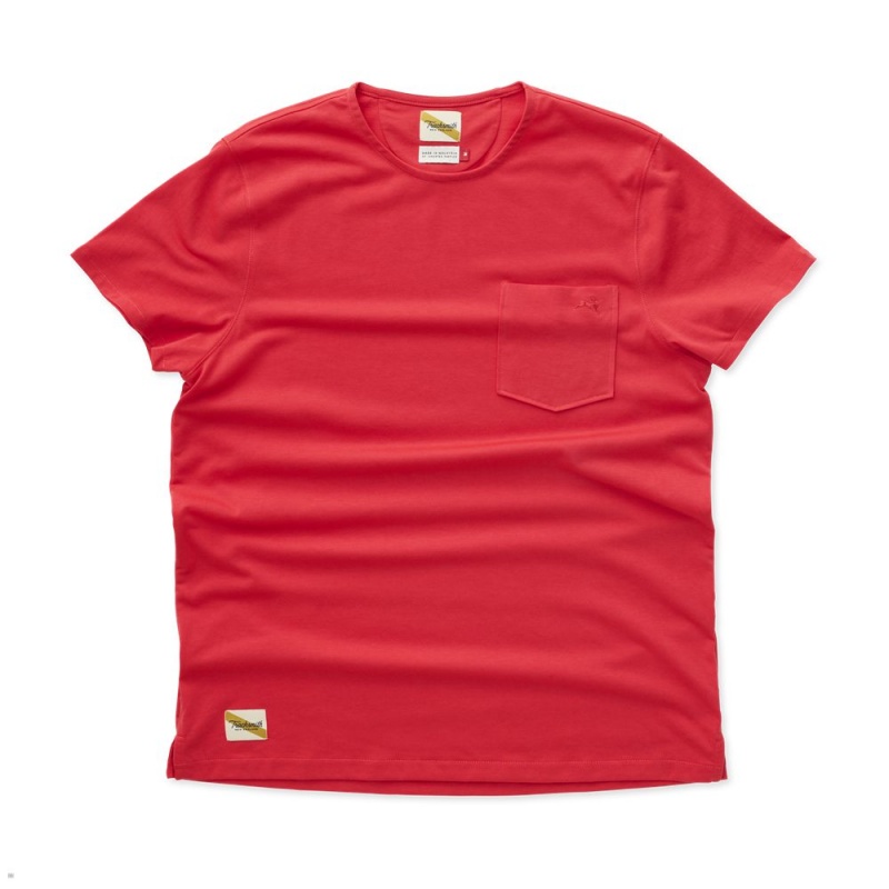 Tracksmith Run Cannonball Run T-Shirt Herren Rot | 320RMDYVO