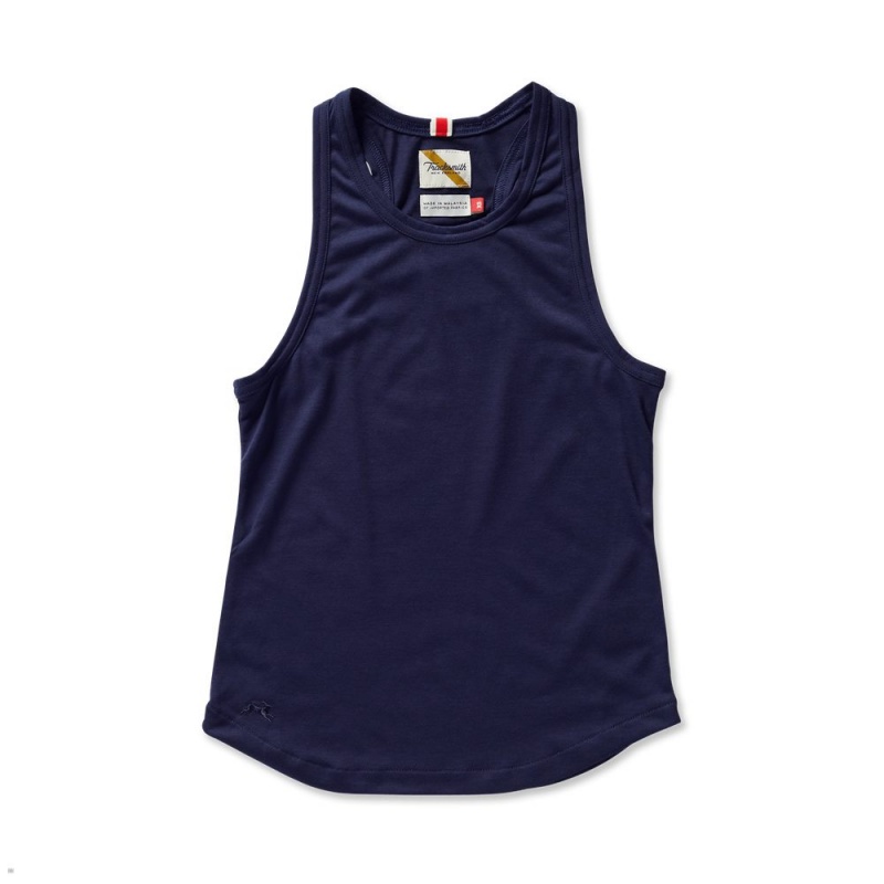 Tracksmith Run Cannonball Run Tanktop Damen Navy | 719IASNVM