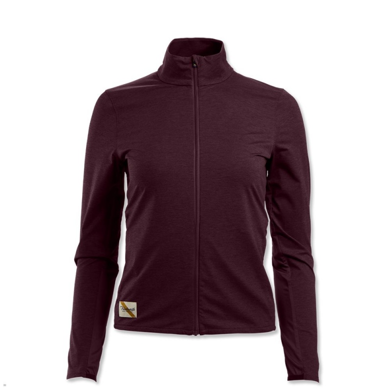 Tracksmith Session Jacke Damen Bordeaux | 318FHVYJO