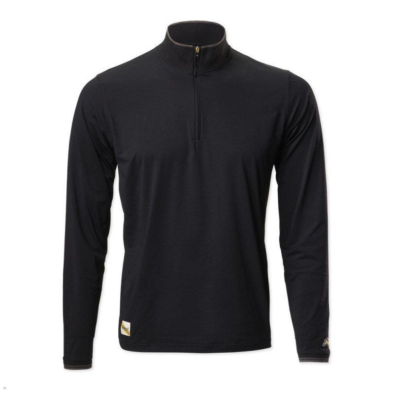 Tracksmith Session Quarter Zip Sweatshirt Herren Schwarz | 378PTBRXS