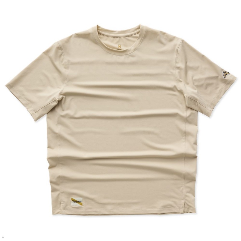 Tracksmith Session T-Shirt Herren Beige | 391QLGUCA