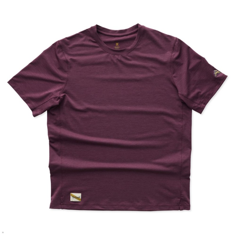 Tracksmith Session T-Shirt Herren Bordeaux | 127IZUKMJ