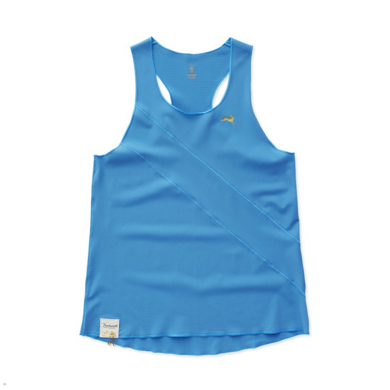 Tracksmith Strata 2023 Tanktop Damen Blau | 183UTOYRS