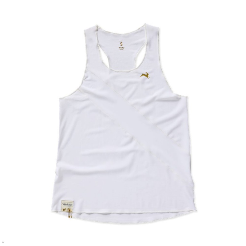 Tracksmith Strata 2023 Tanktop Damen Weiß | 732BLOKAP