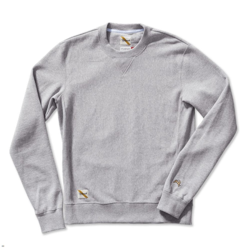 Tracksmith Trackhouse Crew Sweatshirt Herren Grau | 513FJZASO