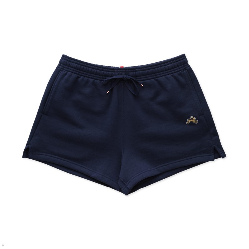 Tracksmith Trackhouse Kurze Hose Damen Navy | 627PETQMZ