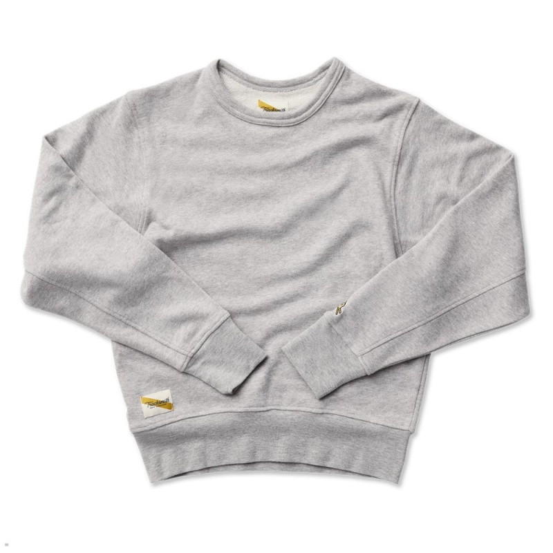 Tracksmith Trackhouse Midweight Crew Sweatshirt Damen Grau | 352FOPMNC