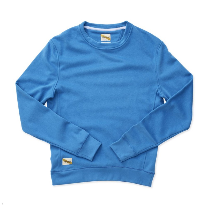 Tracksmith Trackhouse Midweight Crew Sweatshirt Herren Blau | 895TVEDWQ