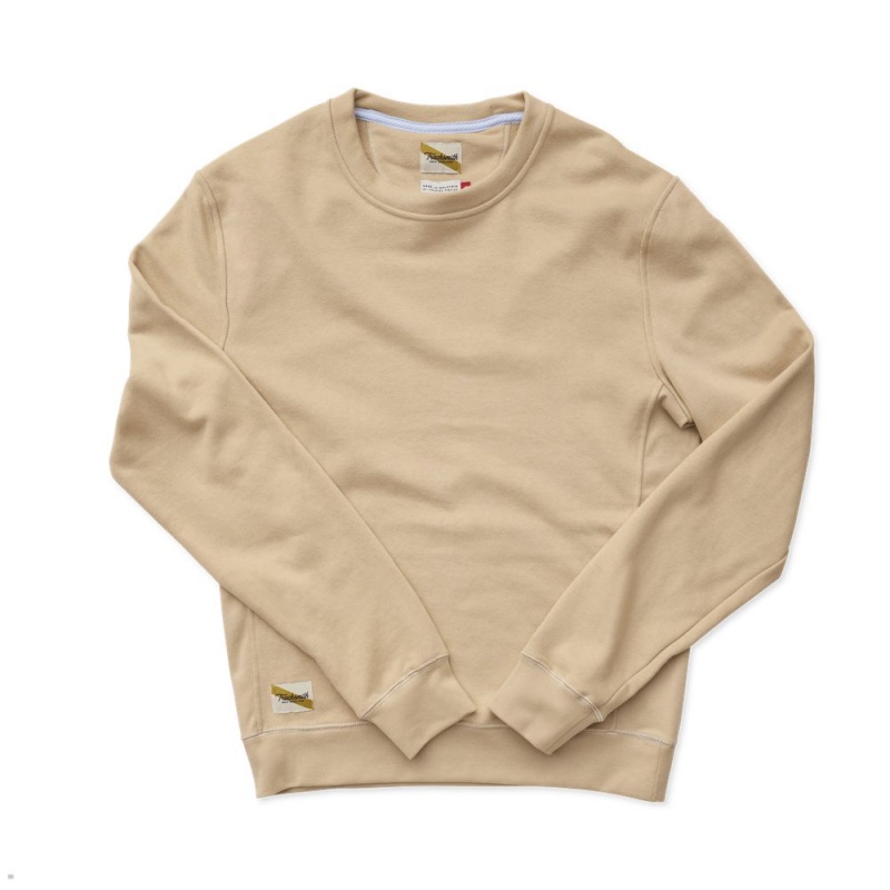 Tracksmith Trackhouse Midweight Crew Sweatshirt Herren Khaki | 241EIUZVQ