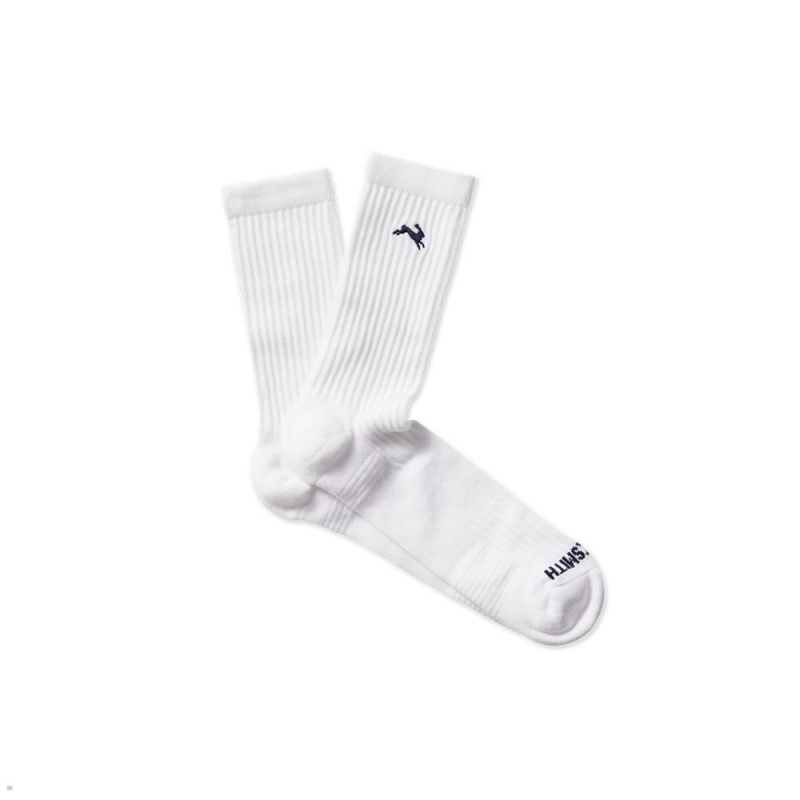 Tracksmith Trackhouse Tube Socken Weiß | 167DOPSAQ