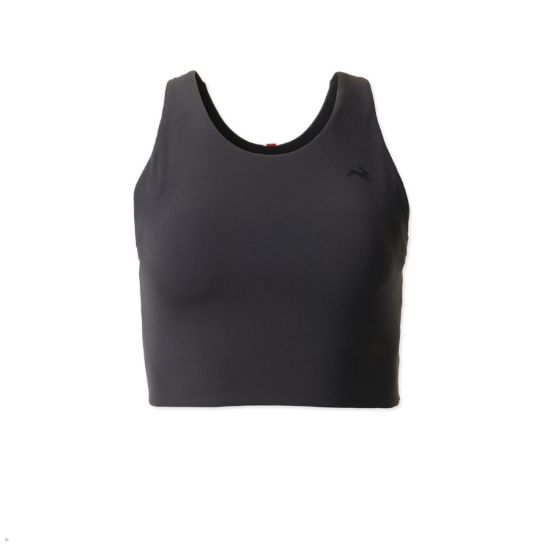 Tracksmith Turnover Crop Oberteile Damen Schwarz | 379KQHVFY