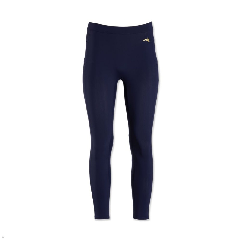 Tracksmith Turnover Crop Strumpfhose Damen Navy | 621CNWTRI