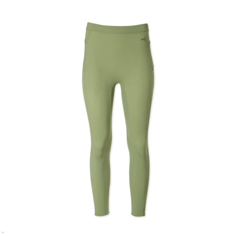 Tracksmith Turnover Crop Strumpfhose Damen Olivgrün | 260PAIYZG