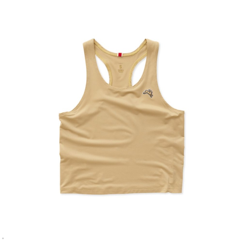 Tracksmith Twilight Crop Tanktop Damen Braun | 125AHPVND