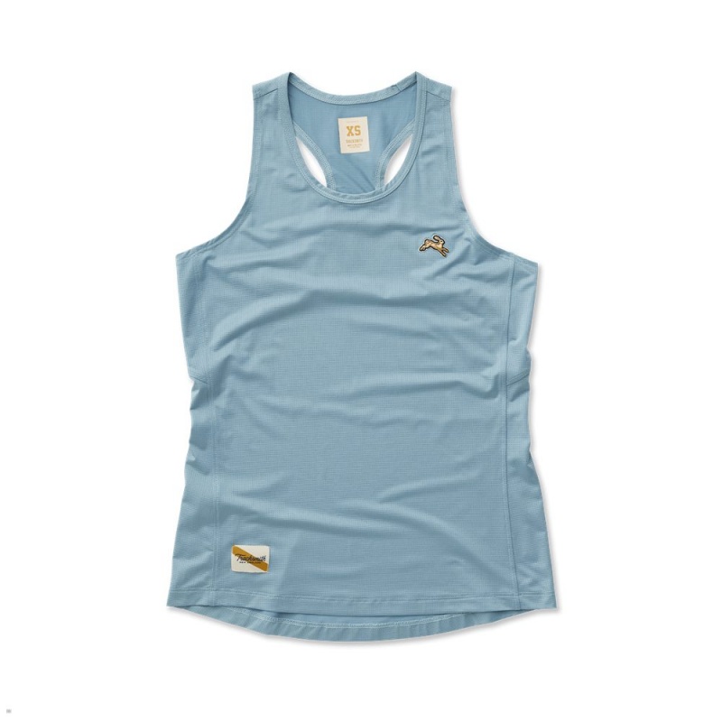 Tracksmith Twilight Tanktop Damen Hellblau | 567KXFOCJ