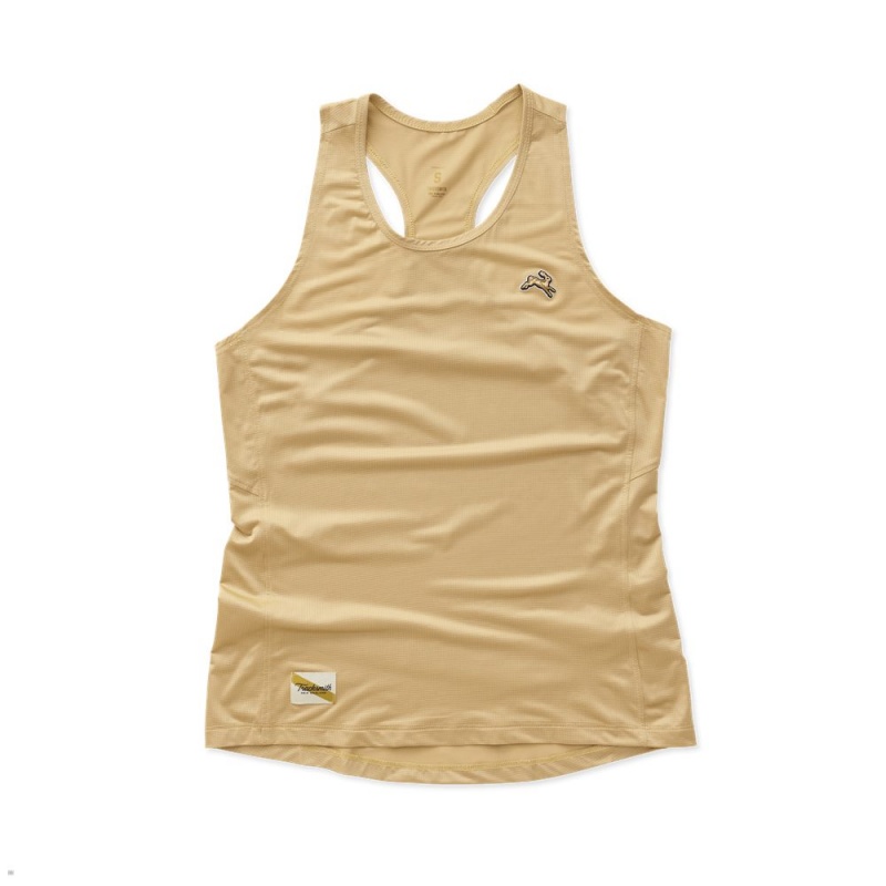 Tracksmith Twilight Tanktop Damen Khaki | 067TWGPVS