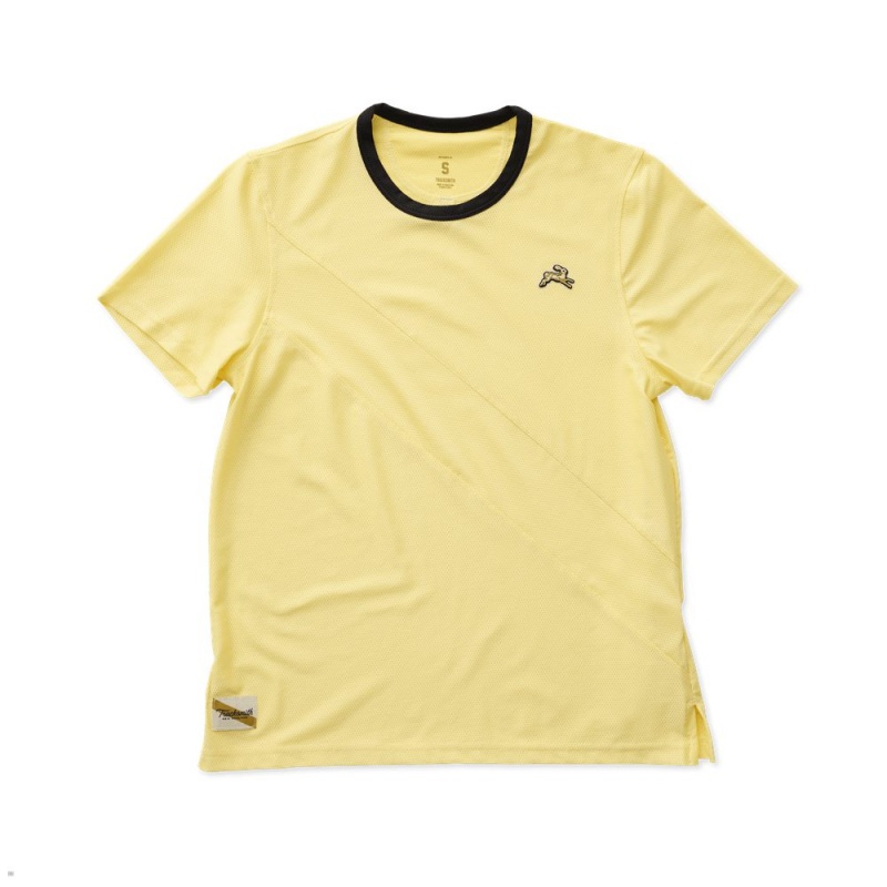 Tracksmith Van Cortlandt T-Shirt Damen Gelb | 706XTHVNO