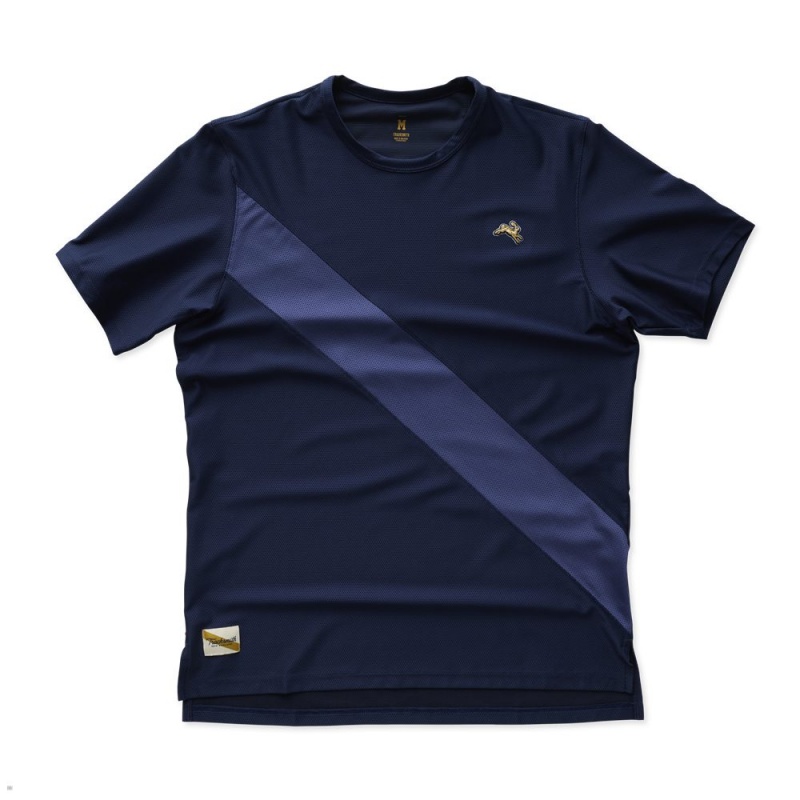 Tracksmith Van Cortlandt T-Shirt Herren Navy | 960EAHJKB