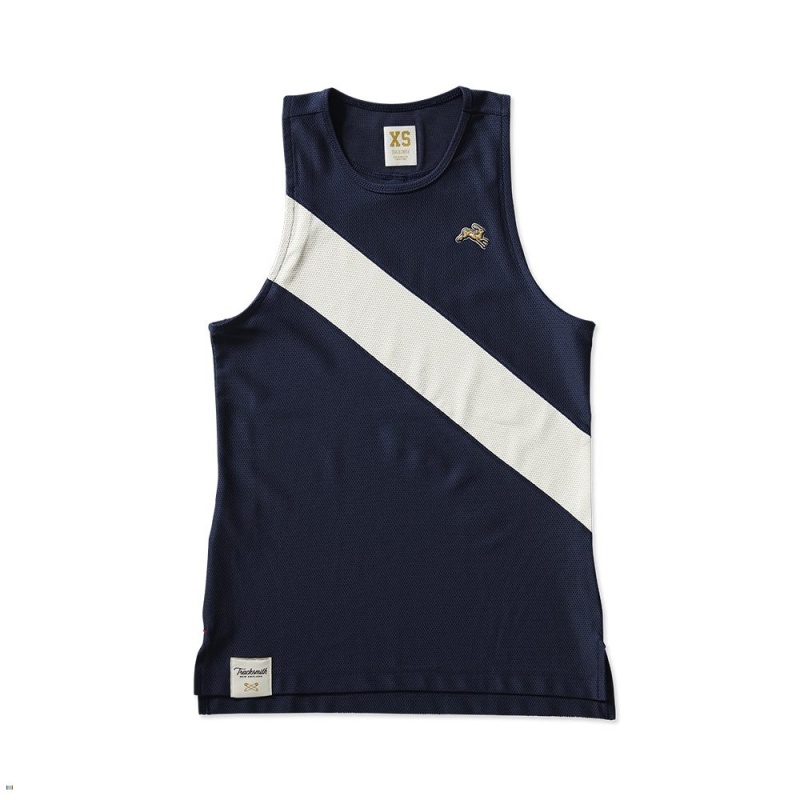 Tracksmith Van Cortlandt Tanktop Damen Navy Weiß | 159FACZWQ