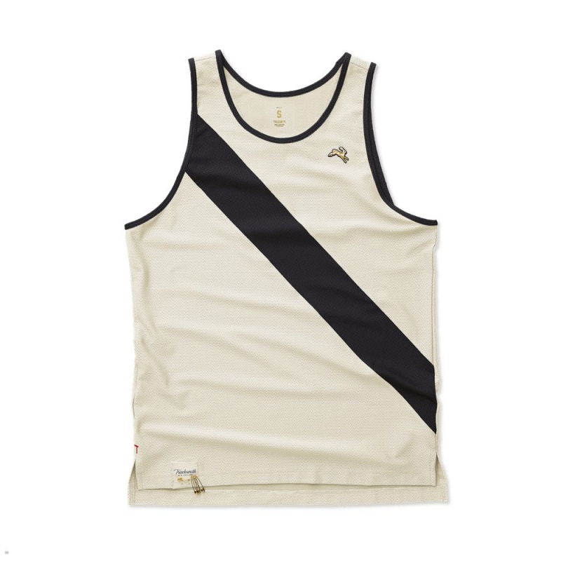 Tracksmith Van Cortlandt Tanktop Herren Weiß Schwarz | 751HVCFND